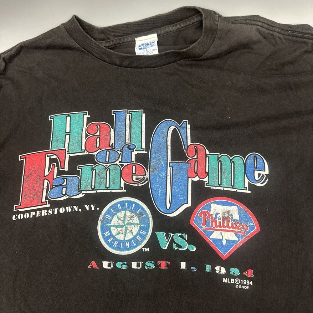 Vintage Salem Sportswear 1994 Phillies Hall of Fame Game T Shirt Large 8-1-94
